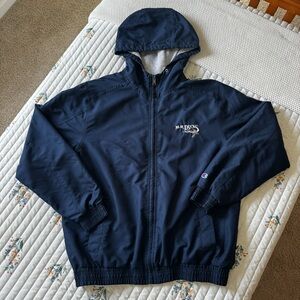 Champion M.R. Ducks Hooded Zip-Up Windbreaker Jacket Embroidered Logo, Unisex L